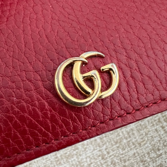 Authentic Gucci Leather Red GG Wallet - Picture 10 of 12